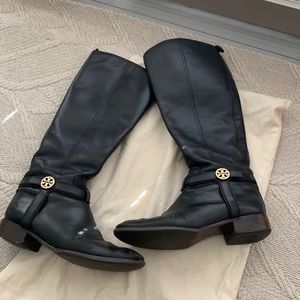 Tory Burch black riding boots